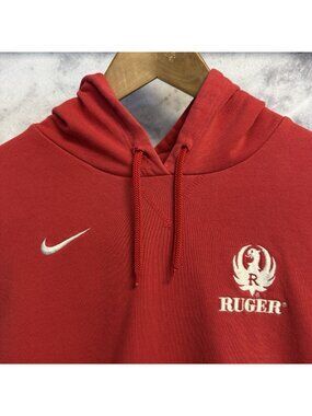 Ruger Firearms Nike Hoodie Sweatshirt Mens Large Red Embroidered